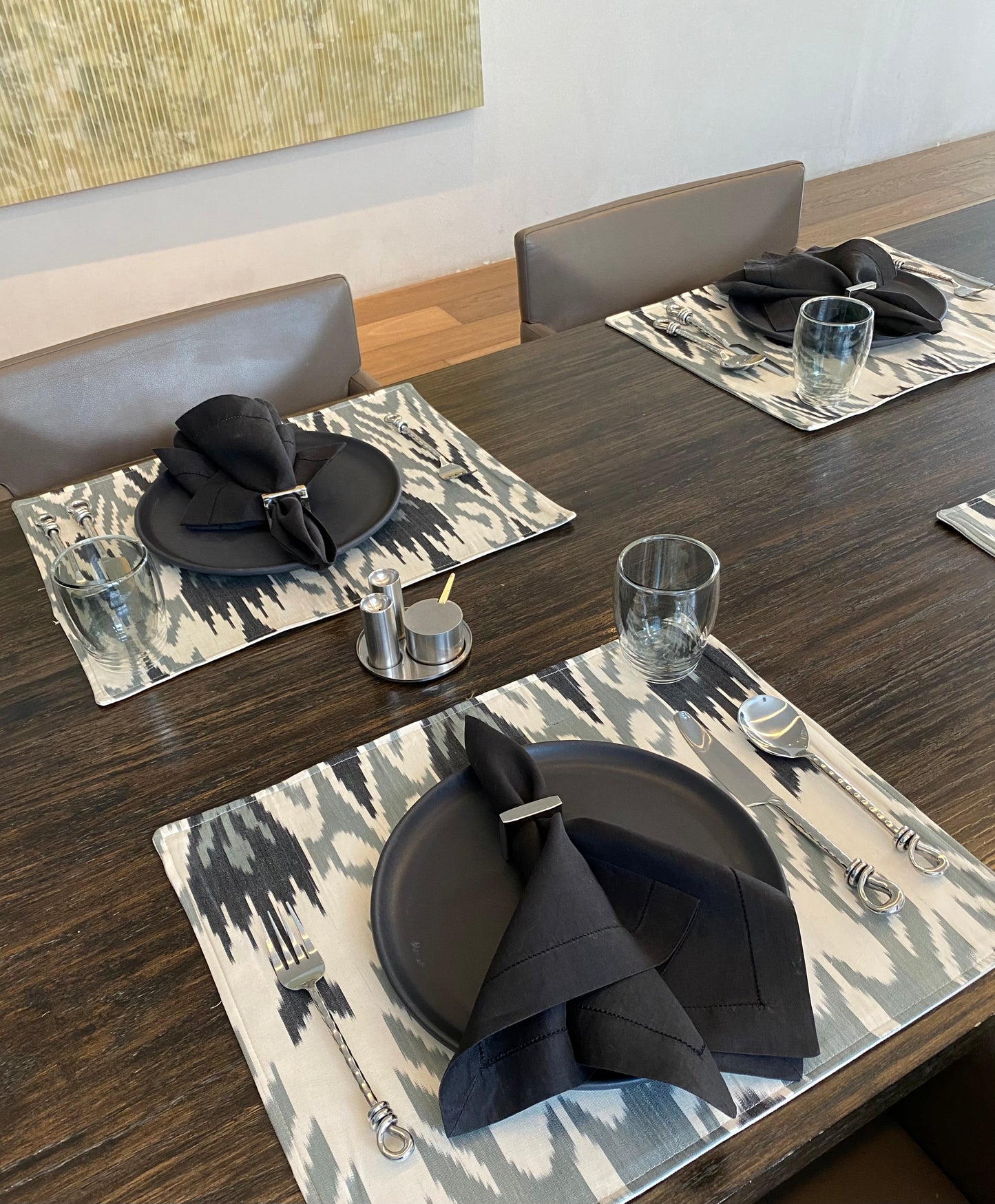 Ikat Silk and cotton placemat