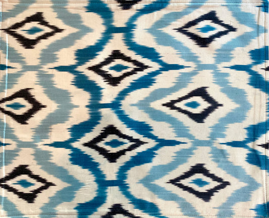 Ikat silk and cotton placemat